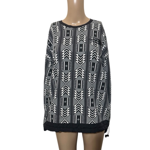 The North Face Tops - The North Face Black and White Geometric Sweatshirt